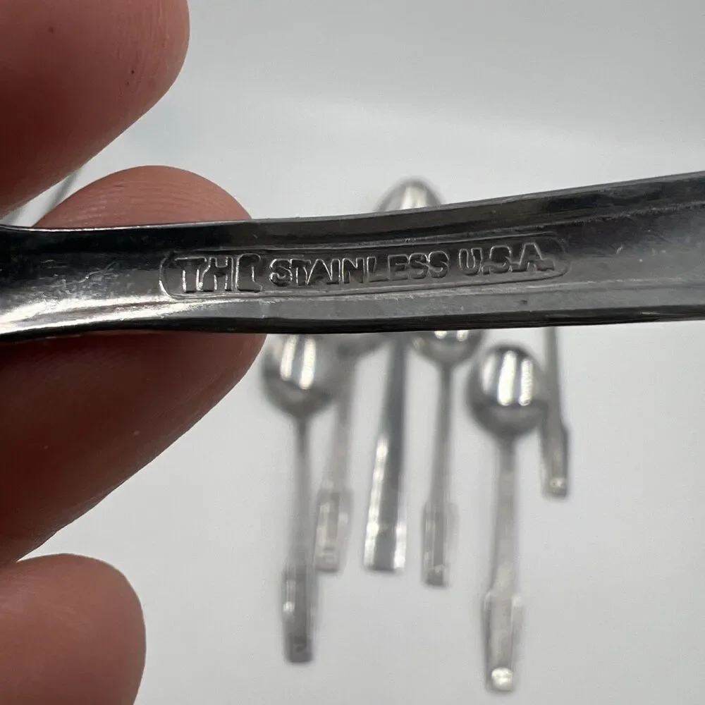 Vintage Eastern Airlines Stainless Steel Flatware 7 Spoons Soup Tea Table JAPAN